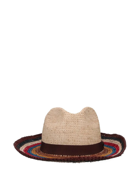  Paul Smith Signature Stripe Fedora Hat - Neutrals 
