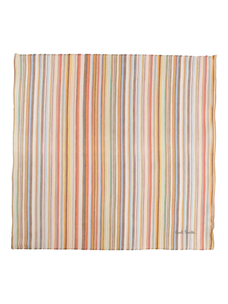  Paul Smith Signature Stripe Pocket Square - Neutrals 