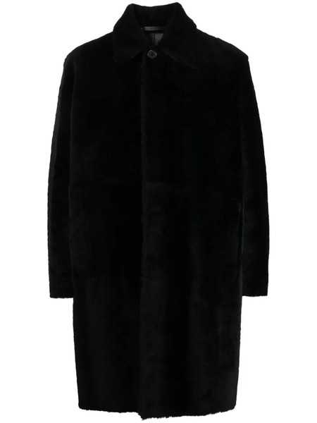  Paul Smith Single-breasted Leather Coat - Black 
