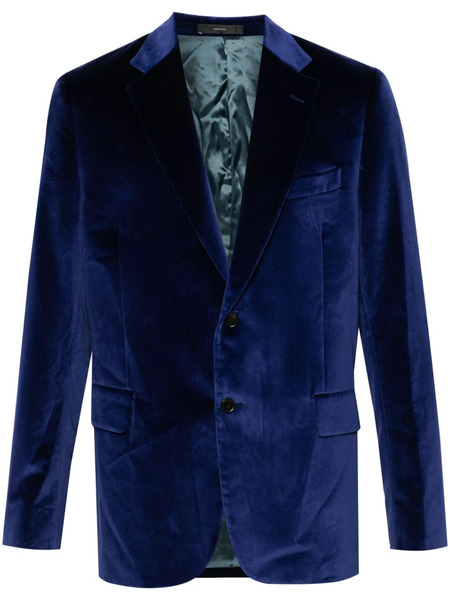  Paul Smith Single-breasted Velvet Blazer - Blue 