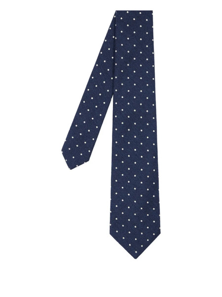  Paul Smith Spot Wool Tie - Blue 