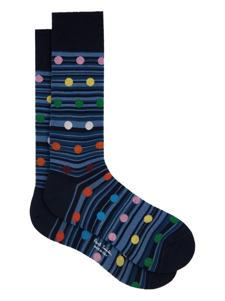  Paul Smith Stripe-dot Socks - Blue 