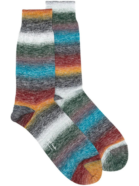  Paul Smith Striped Ankle Socks - Grey 