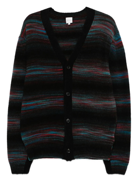  Paul Smith Striped Button Cardigan - Black 