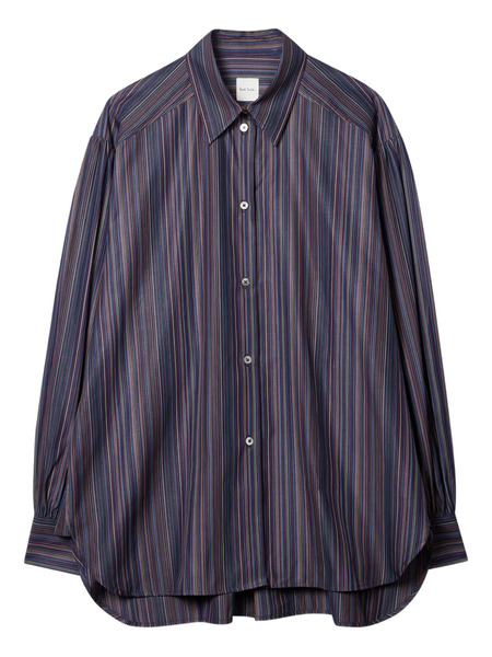  Paul Smith Striped Buttoned Shirt - Blue 