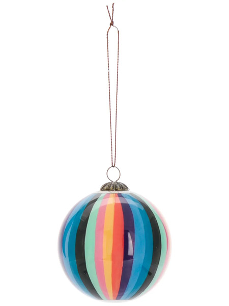  Paul Smith Striped Christmas Tree Bauble - Blue 