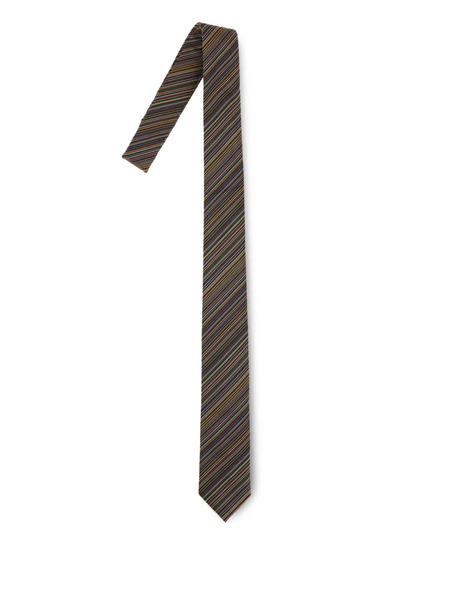  Paul Smith Striped-pattern Tie - Black 
