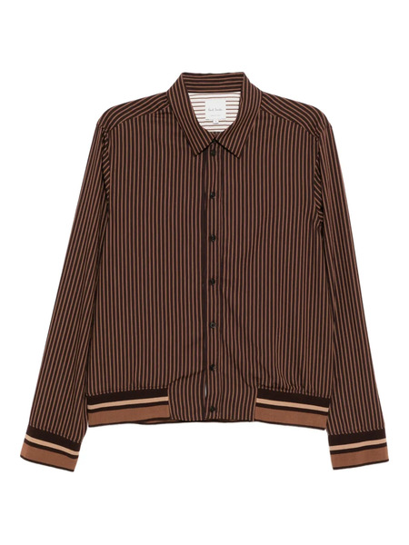  Paul Smith Striped Shirt Jacket - Brown 