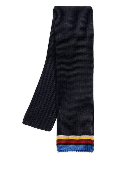  Paul Smith Striped Silk Tie - Blue 
