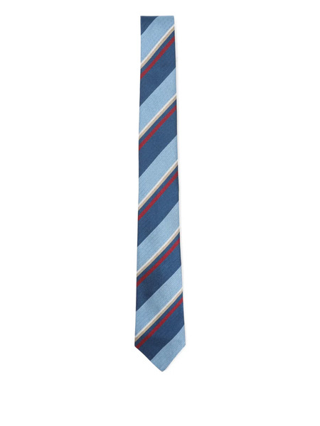  Paul Smith Striped Silk Tie - Blue 