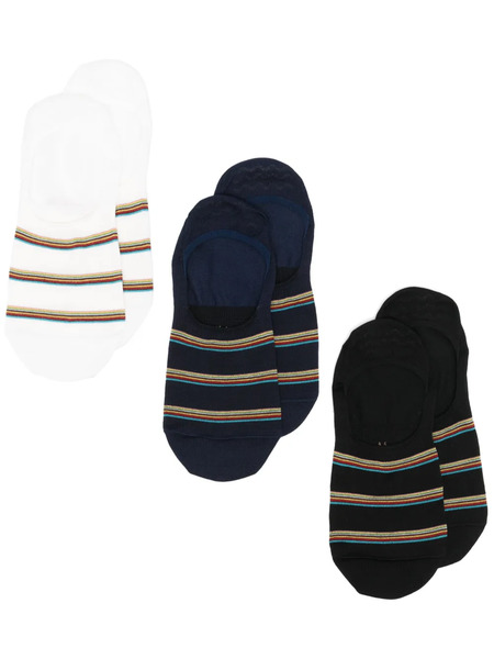  Paul Smith Striped Socks (pack Of Three) - White 