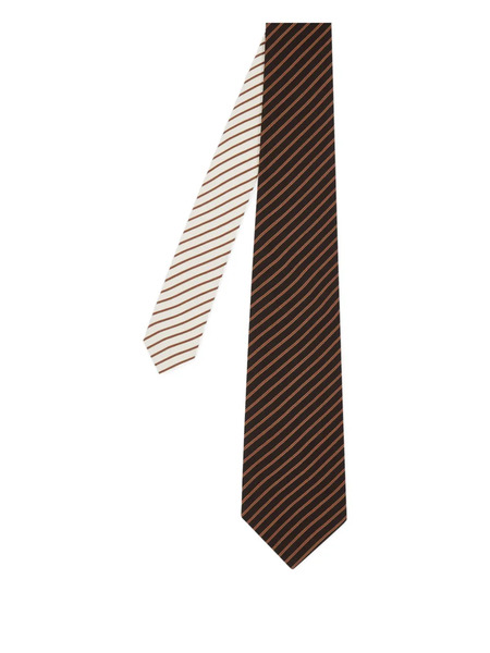 Paul Smith Striped Tie - Brown 