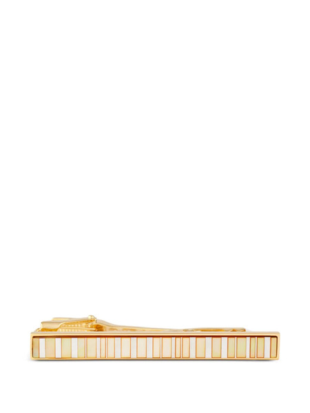  Paul Smith Striped Tie Clip - Gold 
