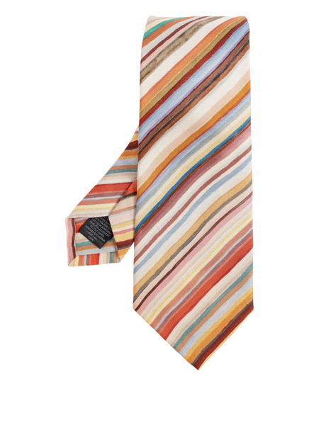  Paul Smith Striped Tie - Neutrals 