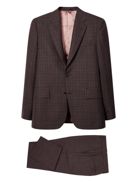  Paul Smith The Brierley Checked Wool Suit - Brown 