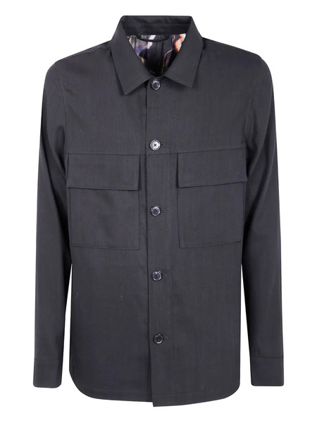  Paul Smith Wool Shirt Jacket - Black 