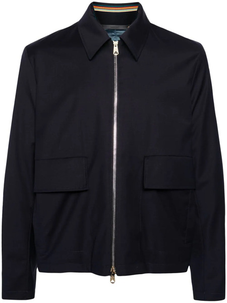  Paul Smith Zipped Wool Shirt Jacket - Blue 