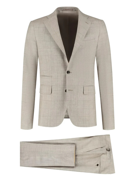  Paul Zeist Checked Single-breasted Suit - Neutrals 