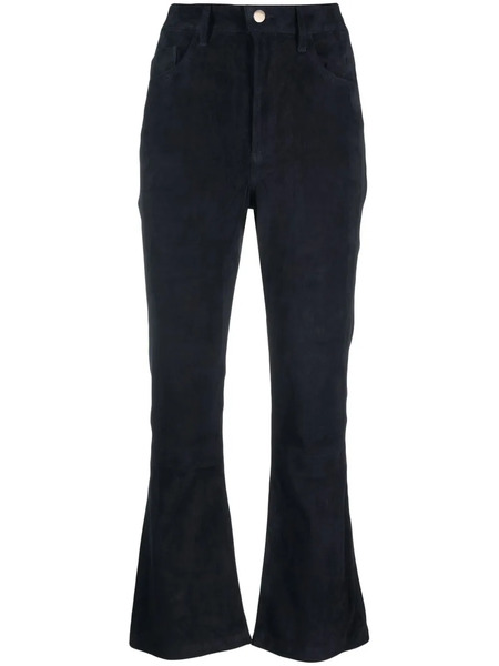  Paula Flared Suede Trousers - Blue 