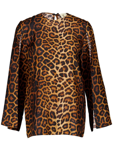  Paula Printed Silk Blouse - Brown 
