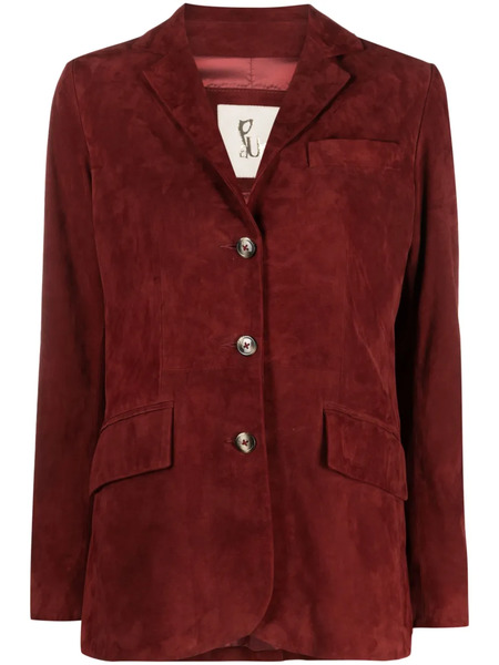  Paula Single-breasted Suede Blazer - Red 