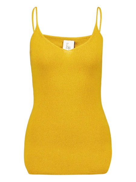  Paula Spaguetti Strap Knit Top - Yellow 