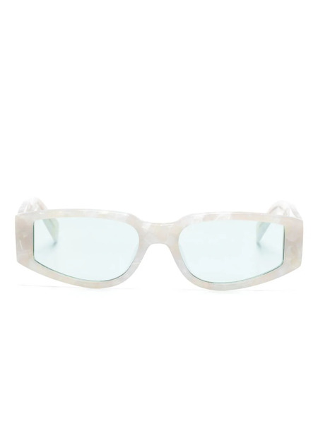  Paura Vegas Rectangle-frame Sunglasses - Neutrals 