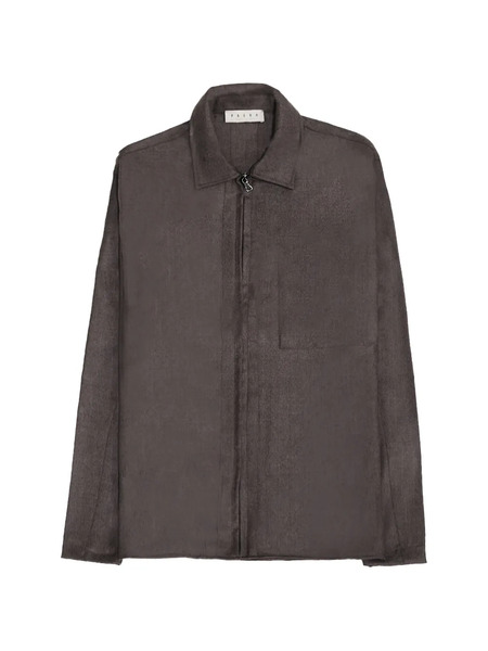  Paura Zip Shirt Jacket - Brown 