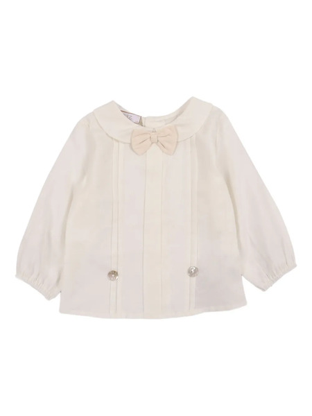  Paz Rodriguez Bow-embellished Shirt - Neutrals 