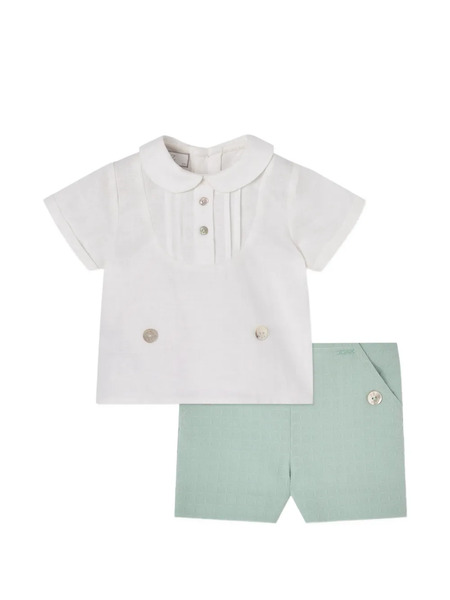  Paz Rodriguez Button-detail Short Set - Green 
