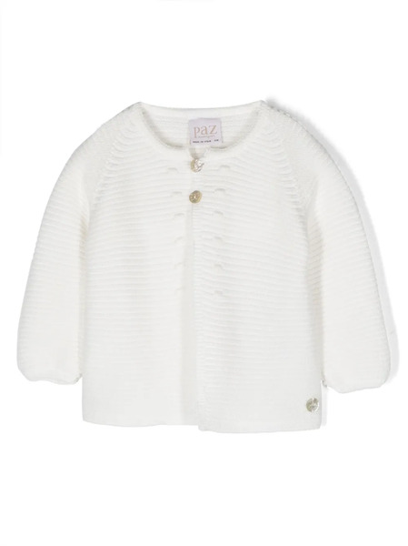  Paz Rodriguez Button-down Ribbed-knit Cardigan - White 