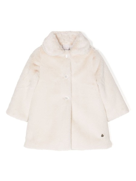  Paz Rodriguez Faux-shearling Single-breasted Coat - Neutrals 