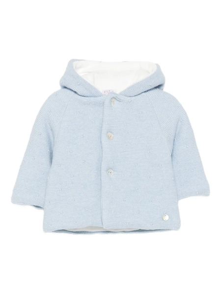  Paz Rodriguez Hooded Button-front Jacket - Blue 