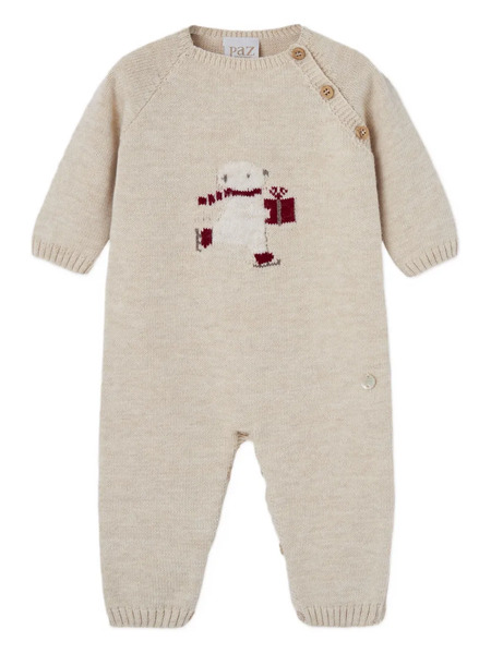 Paz Rodriguez Knitted Romper - Neutrals 