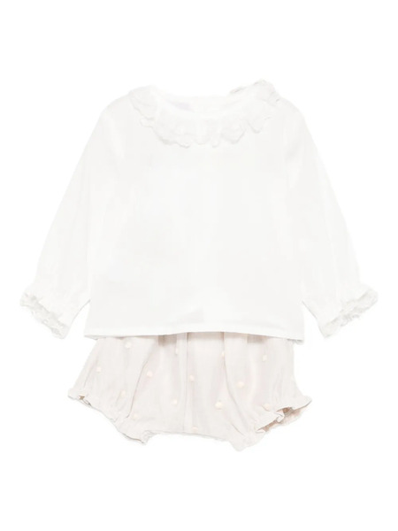  Paz Rodriguez Ruffled-collar Dress - White 
