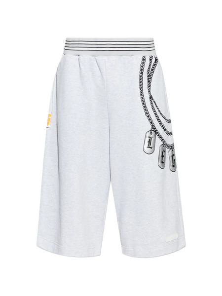  Pdf Chain-print Trousers - Grey 