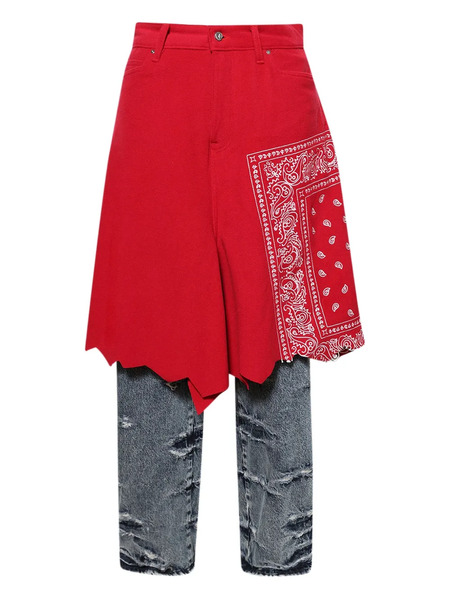  Pdf Paisley-pattern Jeans - Blue 