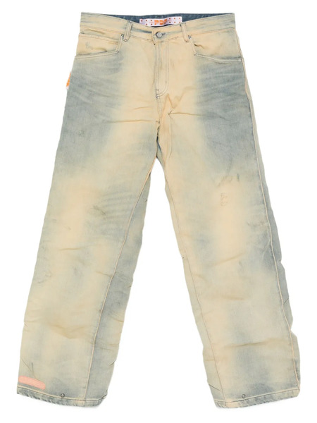  Pdf Panelled Faded Jeans - Blue 