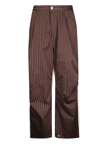  Pdf Pinstripe Colorblock Trousers - Neutrals 