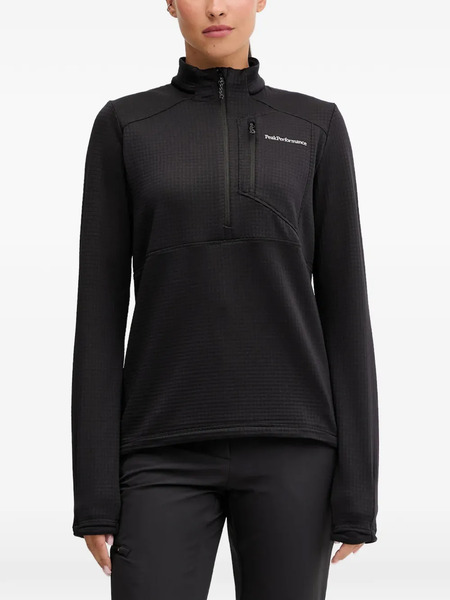  Peak Performance Half-zip Moc-neck Sweatshirt - Black 