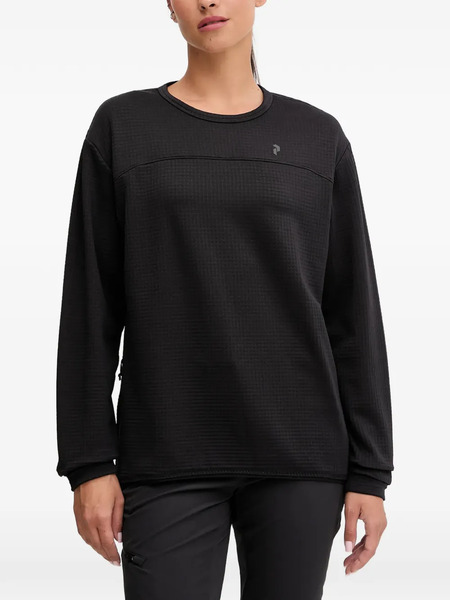  Peak Performance Textured Long-sleeve Sweatshirt - Black 