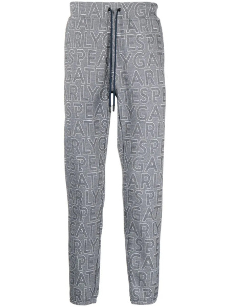  Pearly Gates Logo-print Drawstring Track Pants - Blue 