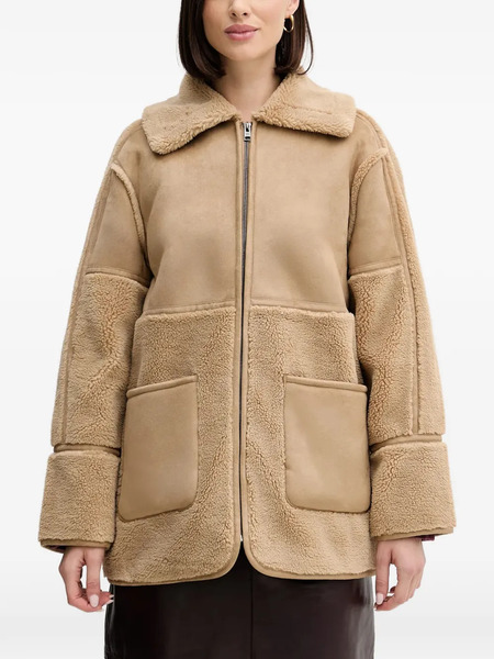  Pedro Del Hierro Shearling Zipped Jacket - Neutrals 