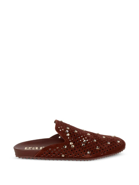  Pedro Garcia Pierced Studded Mules - Brown 