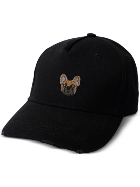  Pelo Foundation Bouledogue-patch Cotton Cap - Black 