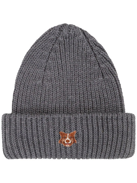  Pelo Foundation Dog-appliqué Beanie - Grey 