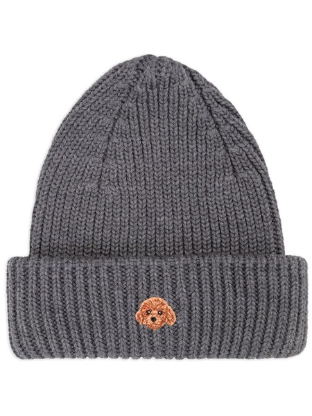  Pelo Foundation Dog-appliqué Beanie - Grey 
