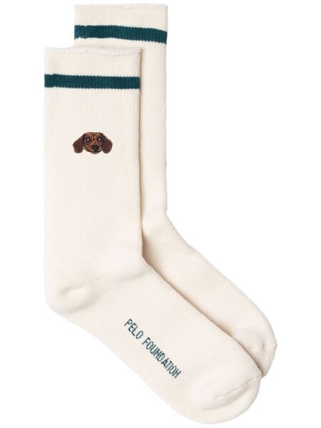  Pelo Foundation Sausage Dog Socks - White 