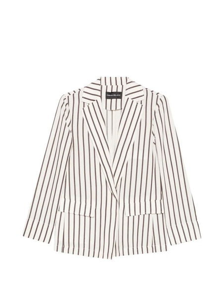  Pennyblack Striped Notched Blazer - Neutrals 