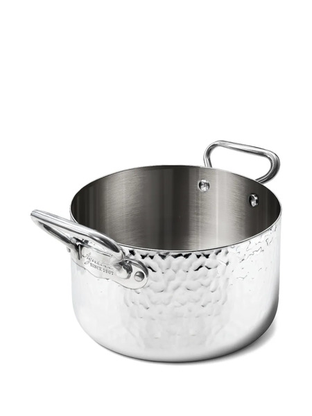  Pentole Agnelli Hammered Inox Pan - Silver 